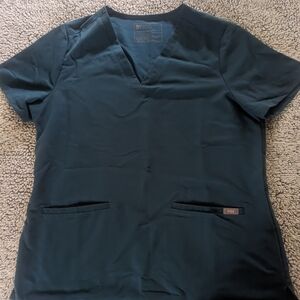 Figs Deep Teal Short Sleeve Tee